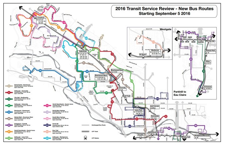 Calgary Bus Route Map