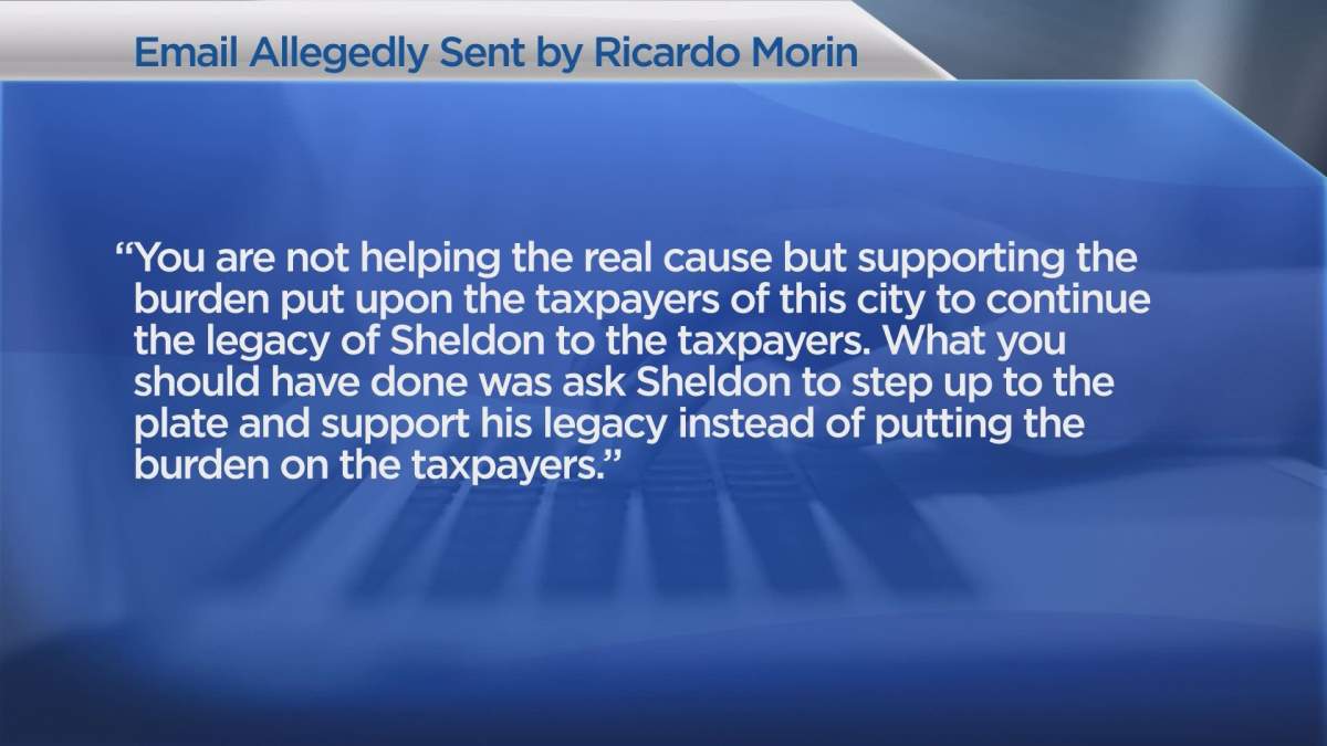 A portion of the email allegedly sent by Ricardo Morin.