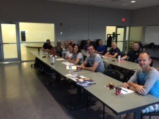 Volunteers from various mountain biking groups from the City of Edmonton take a workshop on sustainable dirt trail maintenance on Saturday September 17, 2016.