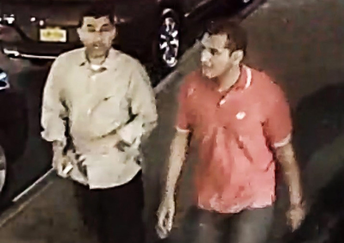 This video frame grab provided by the FBI shows two unidentified men walking in the Chelsea neighborhood of New York on Saturday, Sept. 17, 2016, around the time when a bomb exploded on a nearby street. Investigators said the men are being sought as witnesses in connection with the explosion and another explosive device that was found nearby.