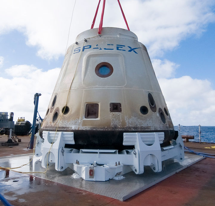 On December 8, 2010, the Dragon spacecraft landed safely in the Pacific Ocean, making it the first commercial spacecraft to successfully return from orbit.