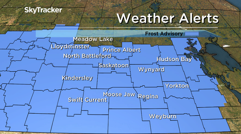 Frost advisory issued for Saskatoon, Regina and all of southern Saskatchewan.
