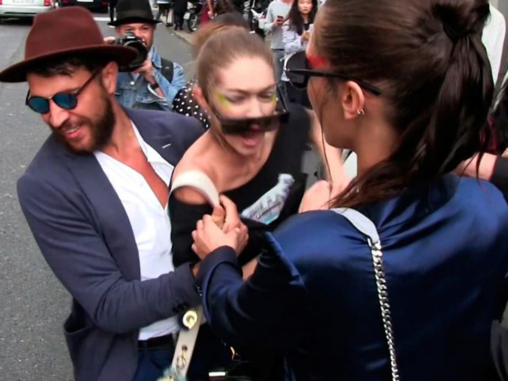 Gigi Hadid says she is a 'fighter' after hitting back at prankster who  grabbed her from behind - Mirror Online