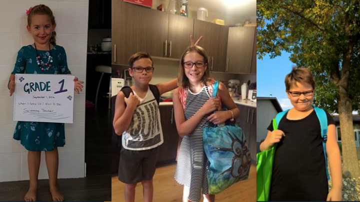 Students in Regina headed back to school today and were happy to share some photos. 