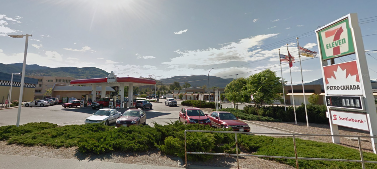 A Google Earth image of the 7-Eleven on Skaha Lake Road in Penticton.