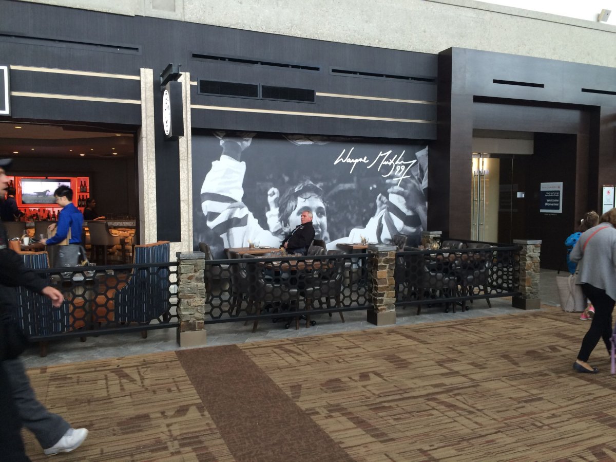 Gretzky's Wine & Whiskey  opened Friday afternoon at the Edmonton International Airport.