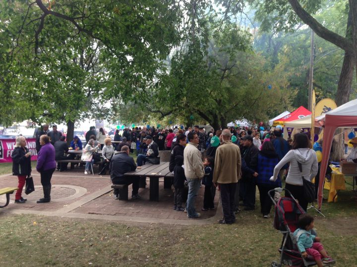 Thousands come out to free Labour Day barbecue in Saskatoon's Victoria Park.