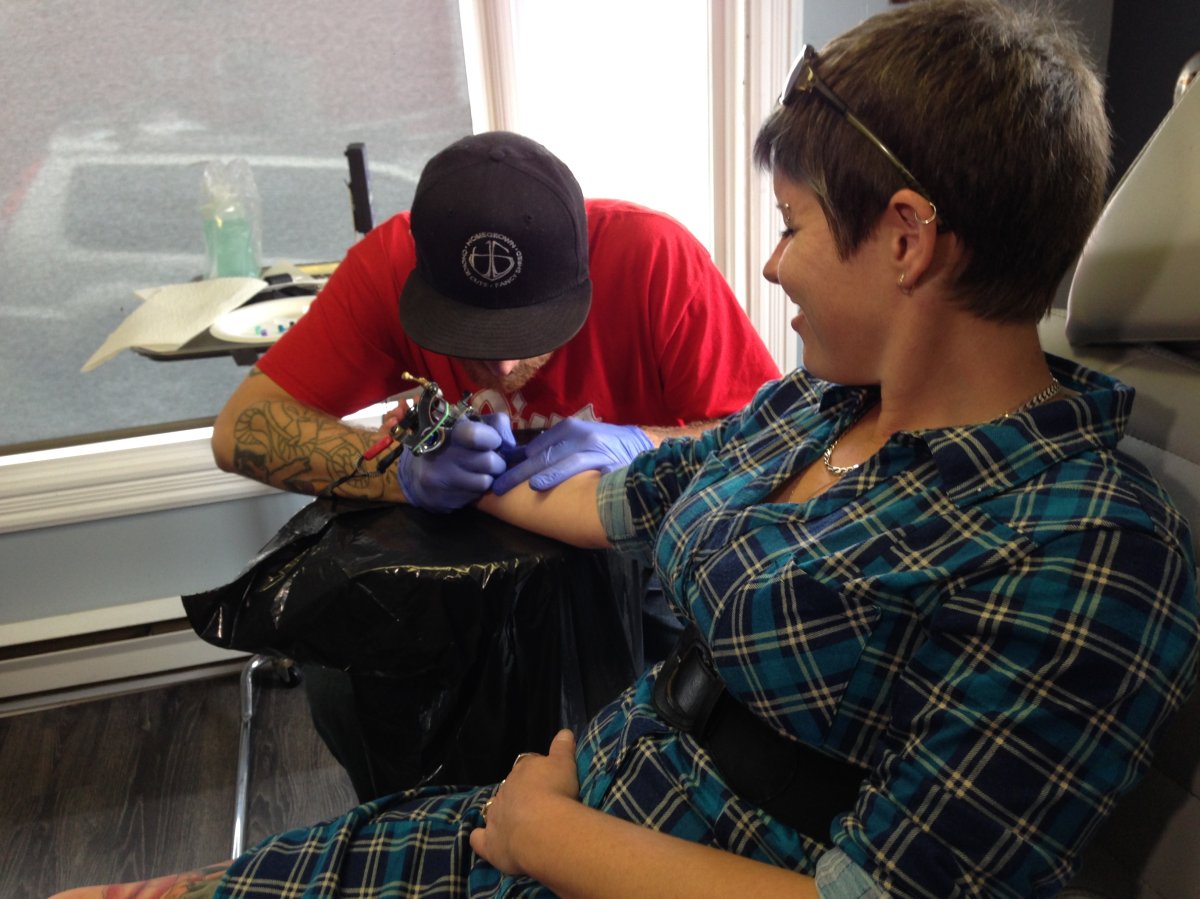 Semicolon Tattoo Fundraiser at Six Points Tattoo Parlour in Bedford ahead of World Suicide Prevention Day.