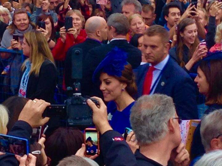 Catherine, the Duchess of Cambridge, seen in the crowd at the B.C. Legislature Sept. 24, 2016.
