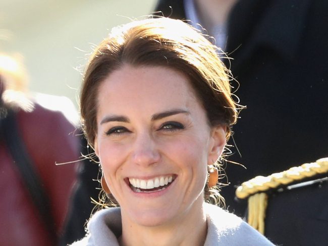 The Duchess of Cambridge wears earrings by designer Shelley MacDonald while visiting Yukon in this Sep. 28 file photo.