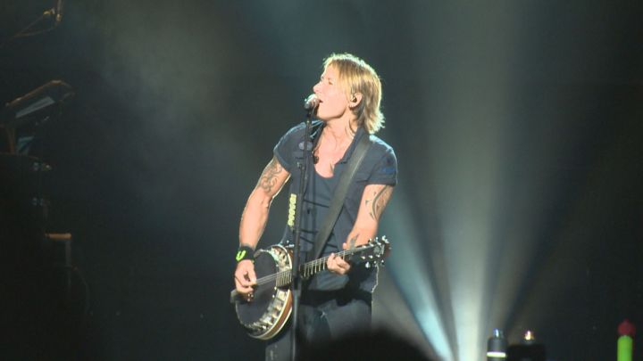 Keith Urban hits the stage at Rogers Place in Edmonton Friday, Sept. 16, 2016. 