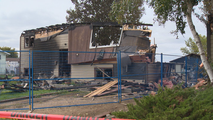 A family has lost everything after a fire destroyed a home in Langham, Sask.
