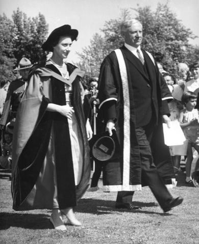 Princess Margaret after receiving an honorary degree from UBC in July of 1958.