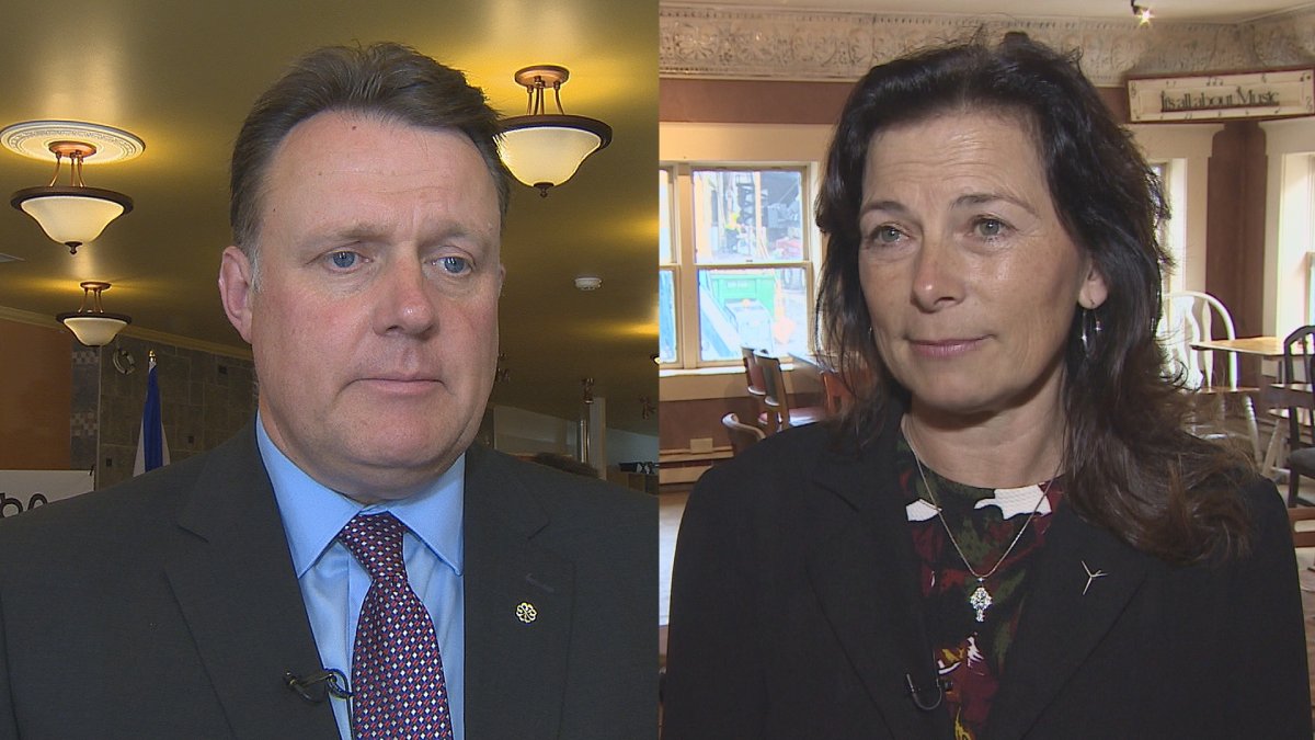 Halifax mayoral candidates Mike Savage and Lil MacPherson have elected not to use lawn signs during their campaign. 