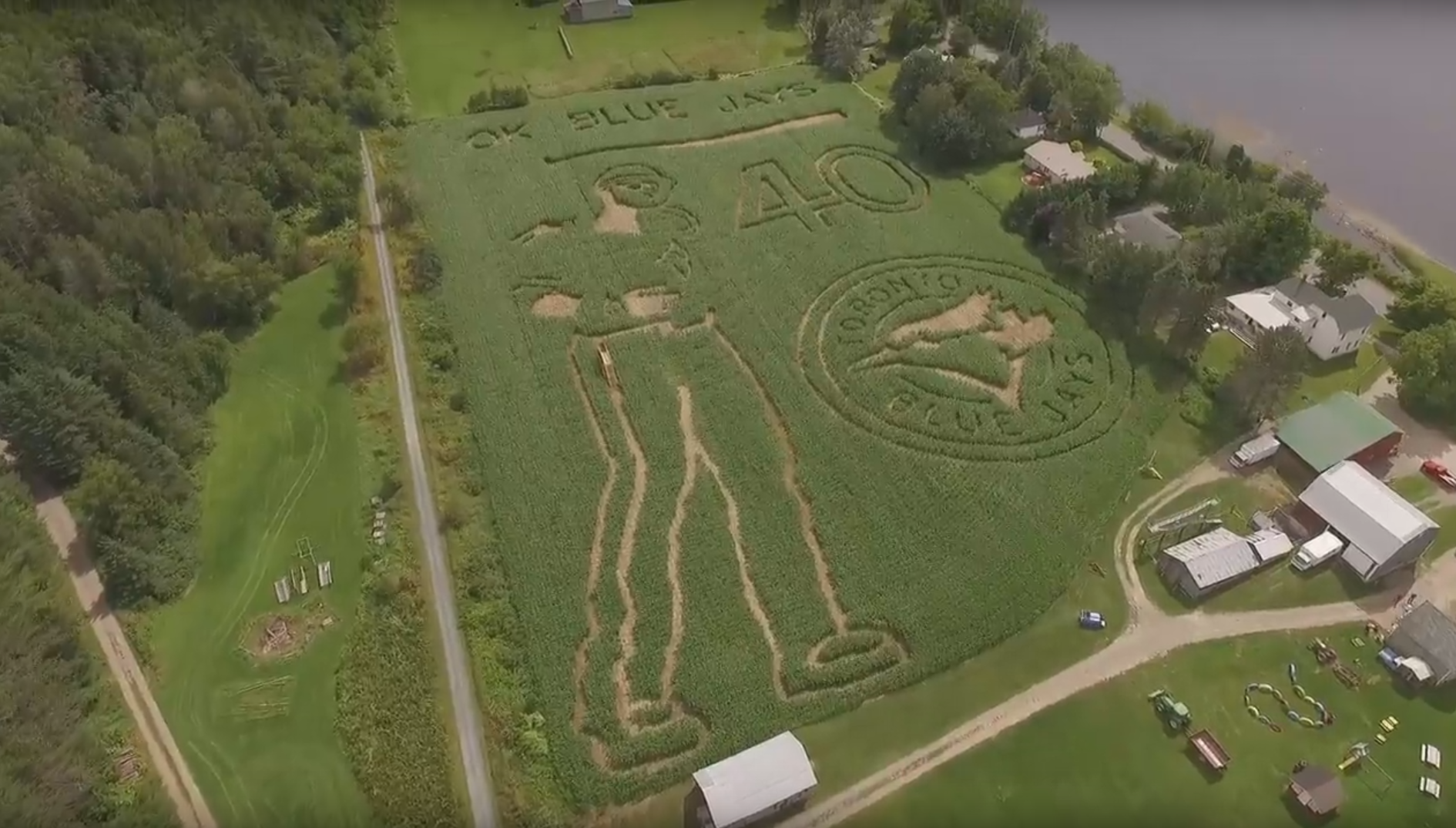 Jose Bautista's epic postseason bat flip inspired a corn maze