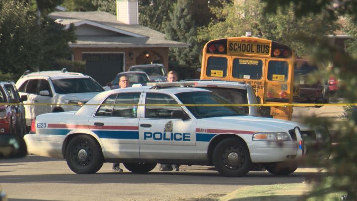 Edmonton police said officers were evacuating residents within a one-block radius of a home at 20 Avenue and 46 Street while their bomb unit investigates the discovery of what they believe to be an improvised explosive device. Sept. 6, 2016.