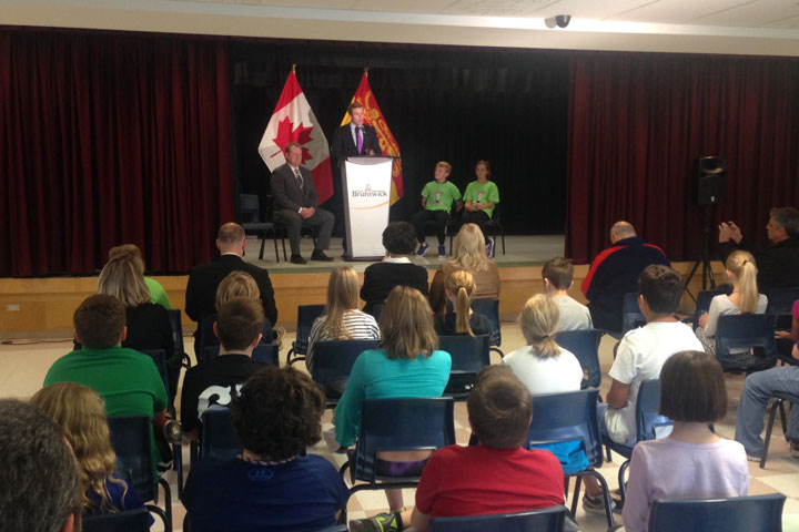 New Brunswick Premier Brian Gallant announces that French immersion will soon be offered from the first grade.