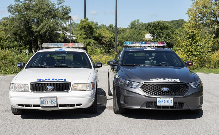 Toronto police have unveiled a new, dark grey and white colour scheme for the service's fleet of cruisers. 