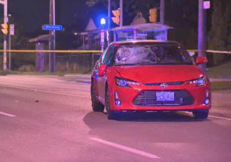 A male pedestrian was taken to hospital after being hit by a car in Scarborough on Sept. 7, 2016.