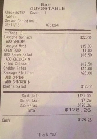Pizza server fired after shaming NFL player online for leaving 75-cent tip on $128 bill - image