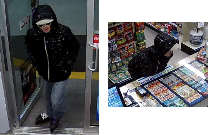 Surrey RCMP are looking for this rollerblading bandit.