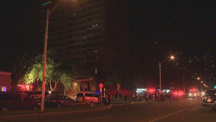 Fire crews were called to a high-rise building in the area of 105 Avenue and 90 Street at around 11:10 p.m. Thursday, Sept. 1, 2016. 