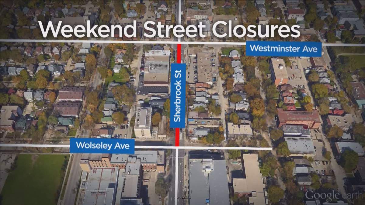 The Sherbrook Street Festival is taking place. Sherbrook Street will be closed from Westminster to Wolseley Avenues.
