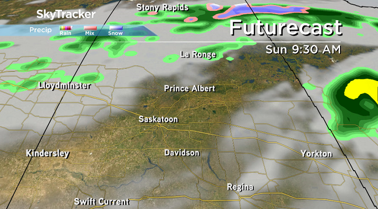 Parts of northern Saskatchewan could see their first snow of the season on Sunday.