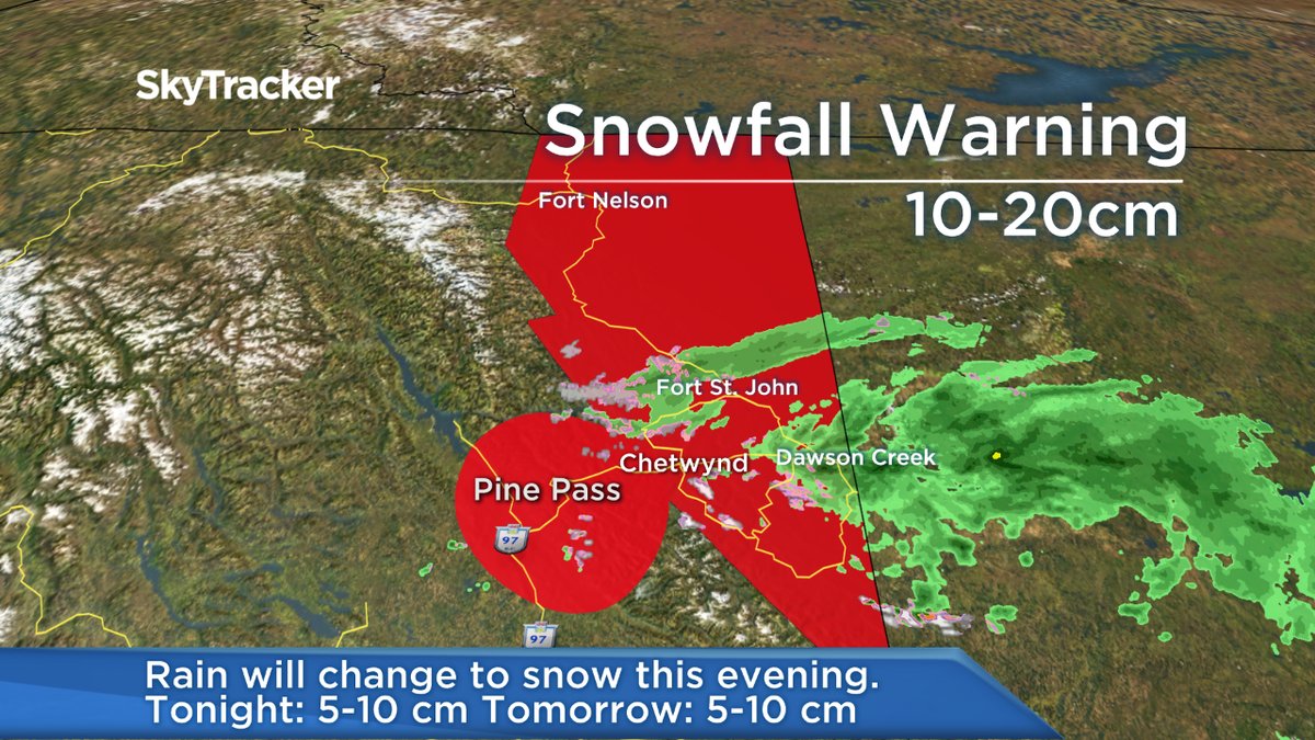 BC’s first snowfall warning issued for northeast part of the province - image