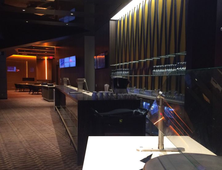 Inside one of the 24 theatre boxes inside Rogers Place. 