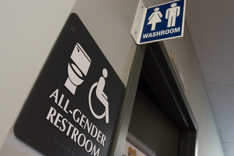 All gender bathroom pictured at St. Lawrence College in Kingston Ont., on May 17, 2016. 