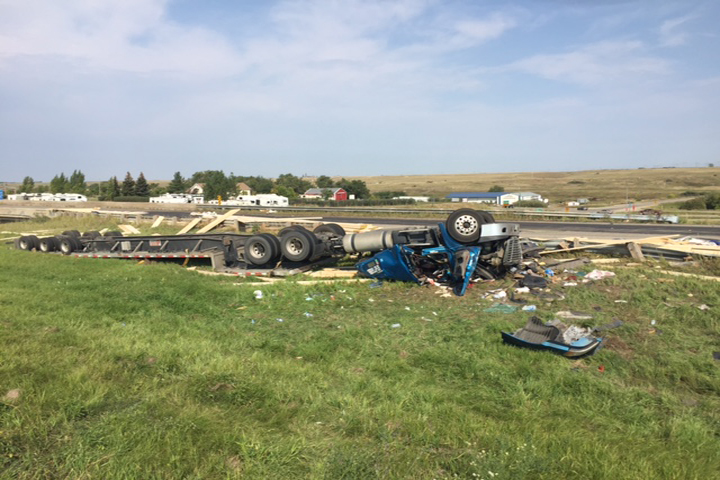 Moose Jaw RCMP are currently on the scene of a rollover on the Trans-Canada highway.