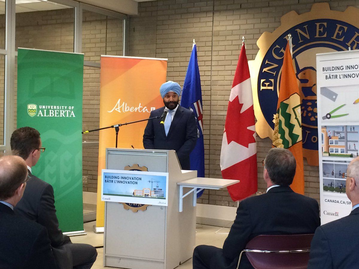 The Alberta government and federal government announce $83 million in funding for the University of Alberta, Thursday, Sept. 8, 2016. 