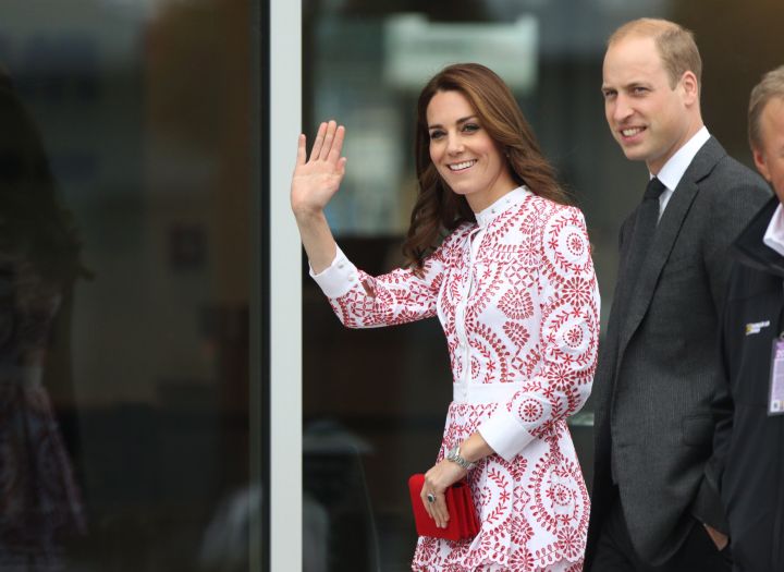 The Duke and Duchess of Cambridge are escorted down to Harbour Air Terminal in Victoria, B.C., Sunday, Sept. 25, 2016 where they departed on a float plane on their way to Vancouver for planned events.