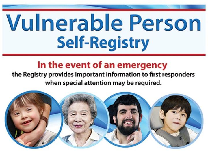 Logo for the Vulnerable Person Self-Registry.