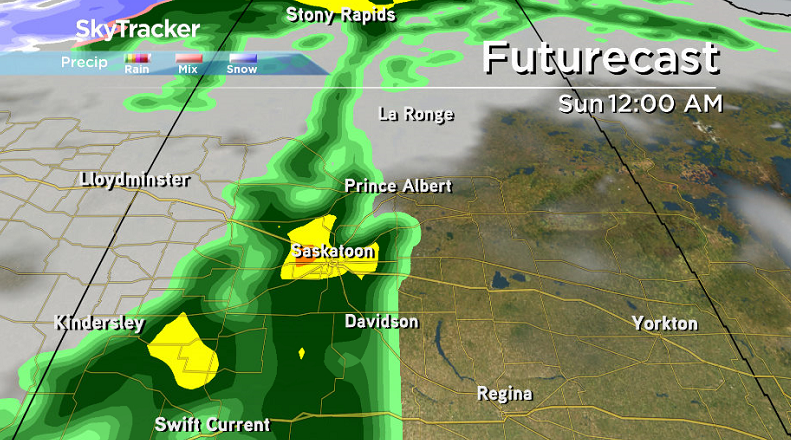 Rain along a cold front will swing through Saturday night into early Sunday morning.