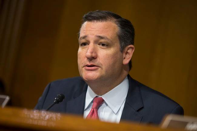 FILE - In this June 7, 2016 file photo, Sen. Ted Cruz, R-Texas speaks on Capitol Hill in Washington.