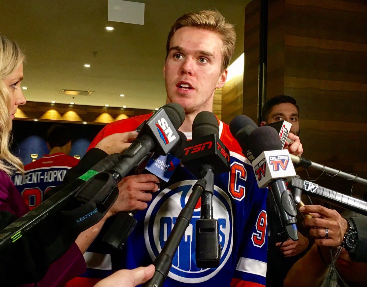 Connor McDavid named Oilers' captain, Oct. 5, 2016.