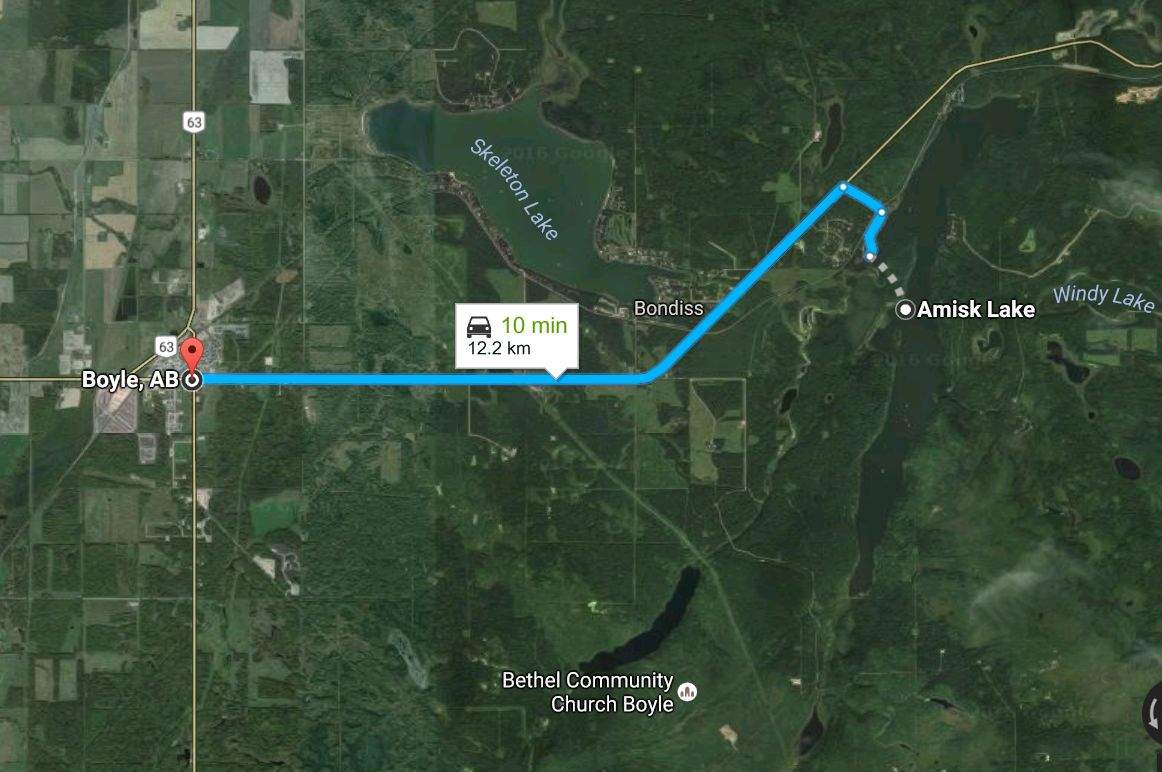 Amisk Lake is just east of Boyle, Alta. 