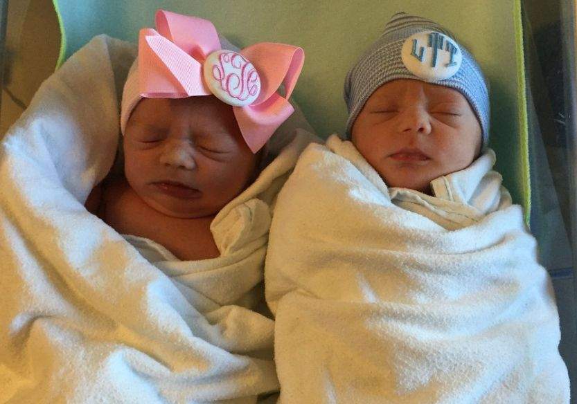 Cam Talbot and his wife Kelly welcomed a daughter and son Wednesday, Oct. 19, 2016.
