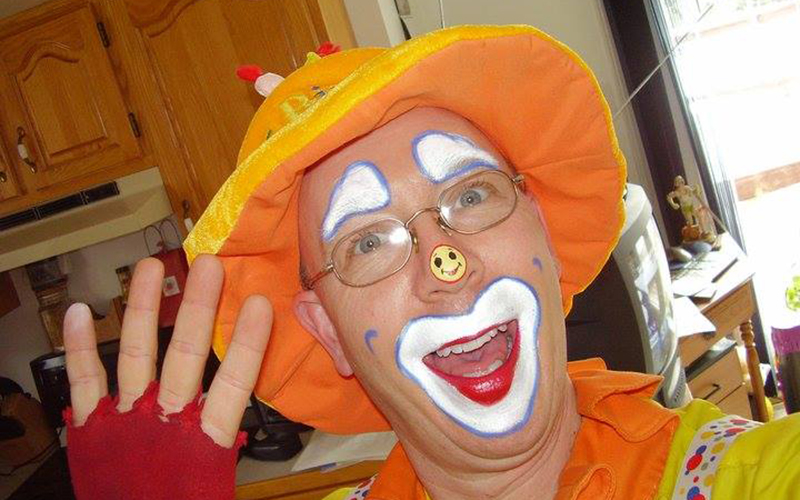 Dale Rancourt dressed up as Klutzy the Clown. Rancourt was charged Sunday with sexual assault, sexual exploitation and sexual
interference. 