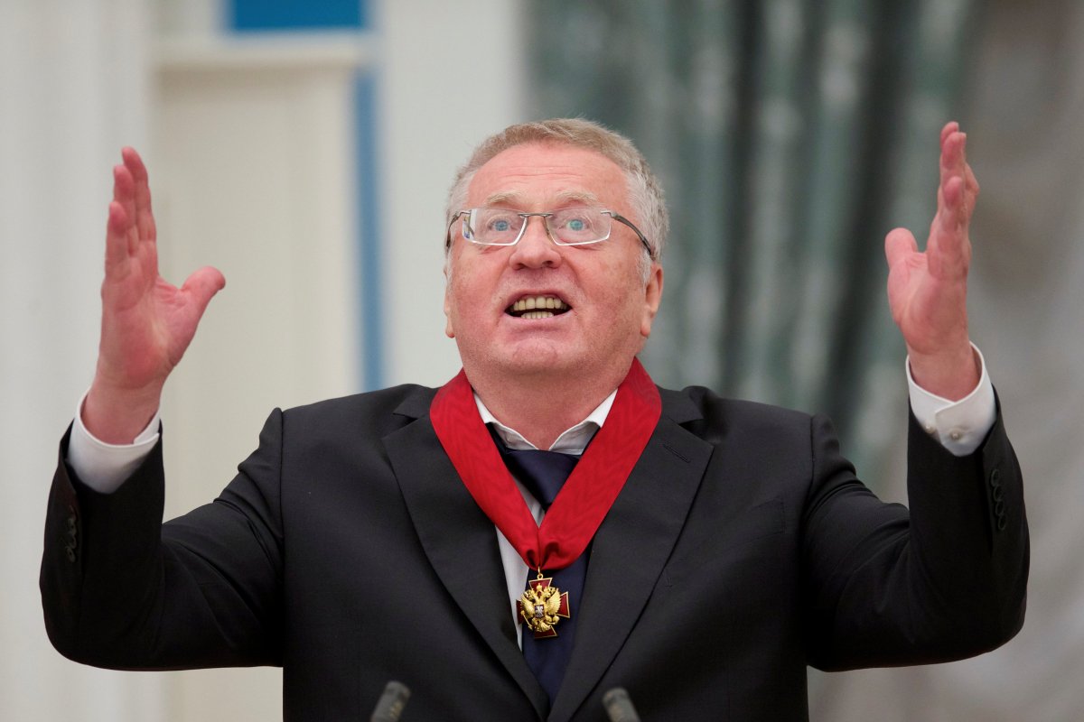 Head of the Liberal Democratic Party of Russia (LDPR) Vladimir Zhirinovsky delivers a speech after receiving an award from Russian President Vladimir Putin (unseen) during a ceremony at the Kremlin in Moscow, Russia, September 22, 2016. 