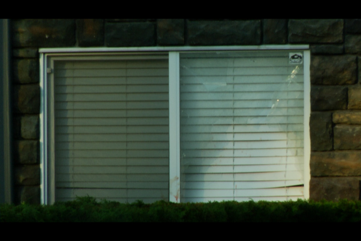 A man in a possible drug-induced psychosis crashed through this Abbotsford apartment window Sunday morning, shocking a young family.