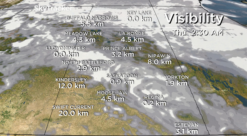 Fog patches are expected to develop again overnight in parts of Saskatchewan.