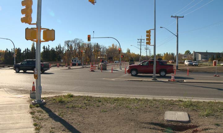 Two separate traffic restrictions on Attridge Drive and Idylwyld Drive started Wednesday in Saskatoon.