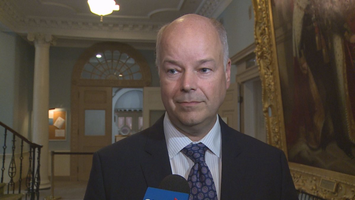 Jamie Baillie, leader of the Progressive Conservative Party of Nova Scotia, spoke to reporters on Wednesday at Province House.