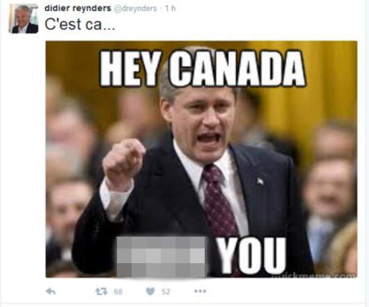 Profane Stephen Harper tweet sent from Belgian foreign minister’s hacked Twitter - image