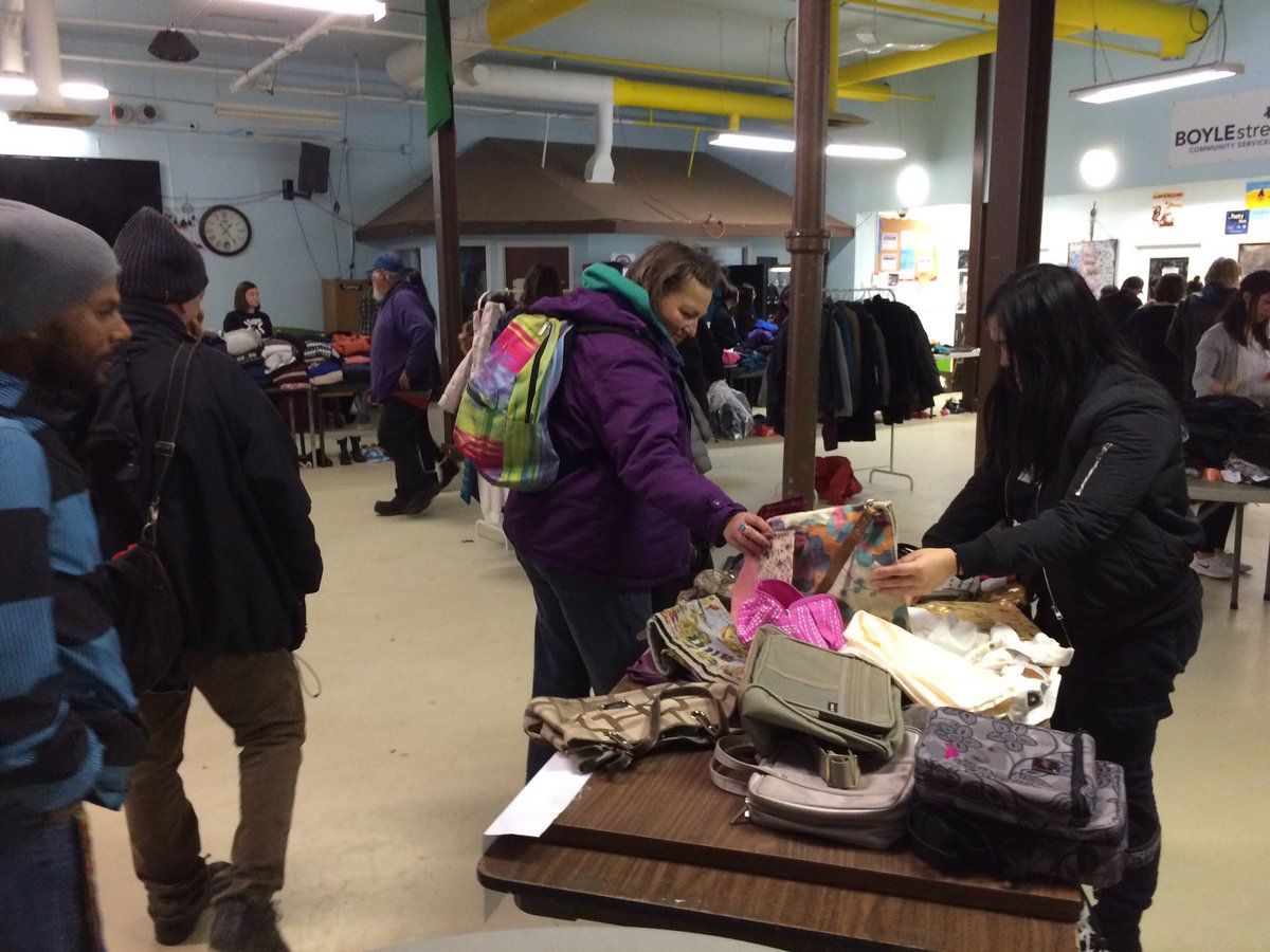 A 2016 file photo of a pop-up store at Edmonton's Boyle Street Community Services.