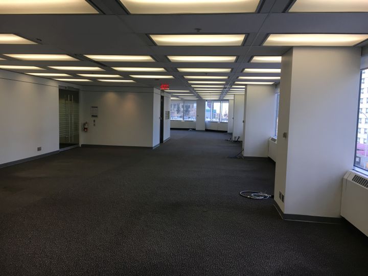 A downtown office floor sits empty. Calgary’s current vacancy sits at around 22 per cent.