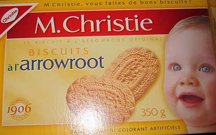 A recalled package of Mr. Christie's Arrowroot Biscuits.